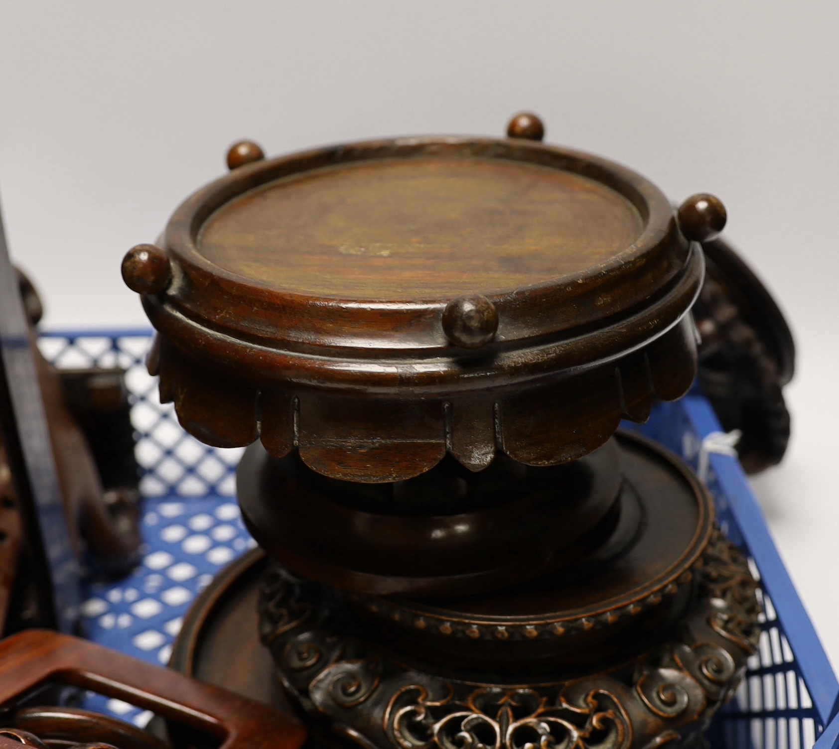 A collection of Chinese hardwood stands